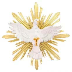 Spirito Santo Con Raggiera In Legno Diametro 62 Cm