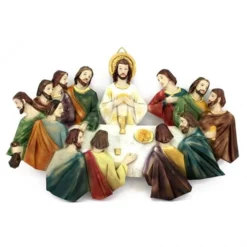 Placca Ultima Cena In Resina Da Appendere 32x21 Cm