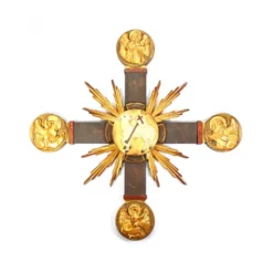 Agnello Di Dio Con Evangelisti In Legno 53x53 Cm