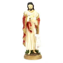 Statua Gesù Buon Pastore In Resina 30 Cm
