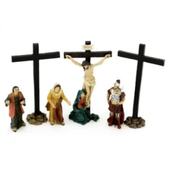 Crocifissione Di Gesù Resina Colorata 9 Cm -Vendite Consumabili 154001160 crocifissione di gesu resina colorata 9 cmf 550x550 1