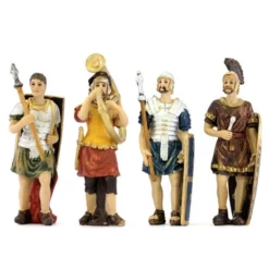 Statuine Di Quattro Soldati Romani 9 Cm