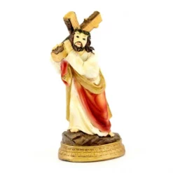 Statua Gesù Porta La Croce In Resina 13 Cm