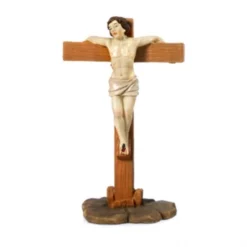 Scena Crocifissione Di Gesù In Resina Colorata 14 Cm -Vendite Consumabili 154001207 scena crocifissione di gesu in resina colorata 14 cmc 550x550 1