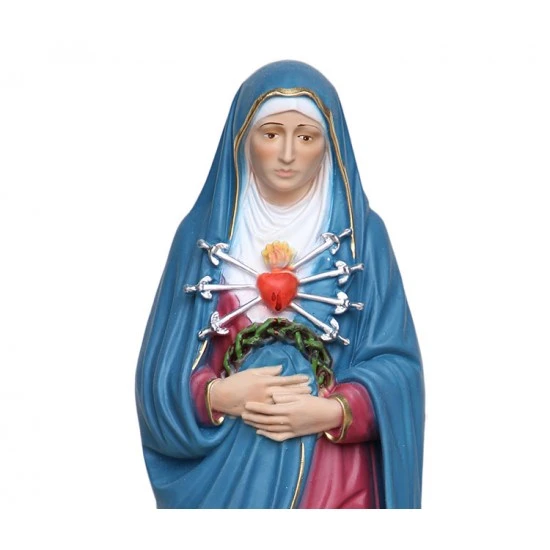 Statua Madonna Addolorata Sette Spade In Resina 31 Cm 2 Statua Madonna Addolorata Sette Spade In Resina 31 Cm - immagine 2