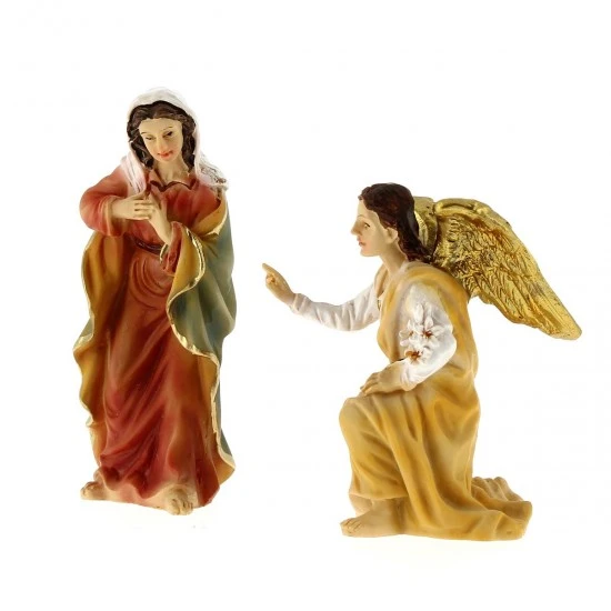 Scena Annunciazione Dell'Angelo A Maria 9 Cm 2 Scena Annunciazione Dell'Angelo A Maria 9 Cm - immagine 2