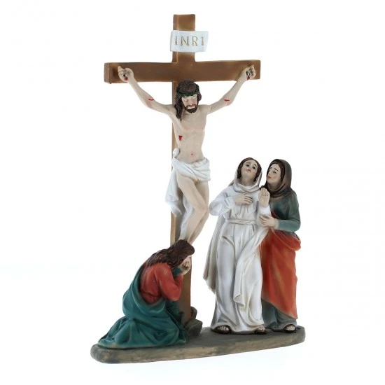 Scena Crocifissione Di Gesù Resina 23,7 Cm 2 Scena Crocifissione Di Gesù Resina 23,7 Cm - immagine 2