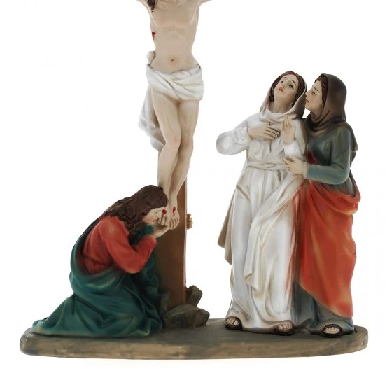 Scena Crocifissione Di Gesù Resina 23,7 Cm 3 Scena Crocifissione Di Gesù Resina 23,7 Cm - immagine 3
