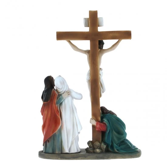Scena Crocifissione Di Gesù Resina 23,7 Cm 5 Scena Crocifissione Di Gesù Resina 23,7 Cm - immagine 5