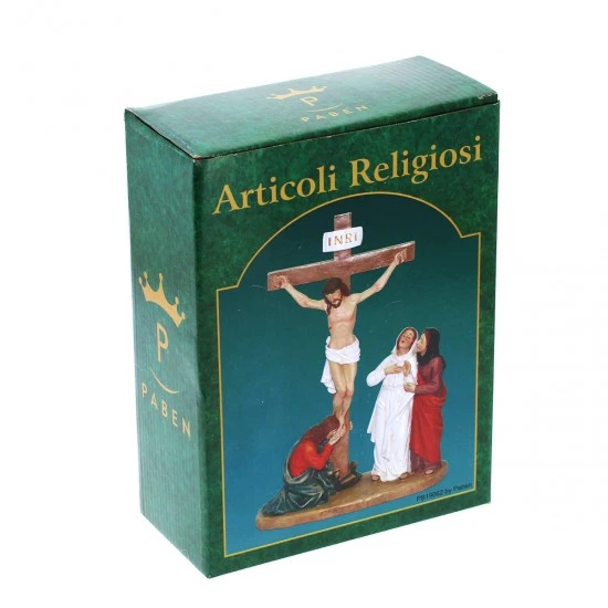 Scena Crocifissione Di Gesù Resina 23,7 Cm 6 Scena Crocifissione Di Gesù Resina 23,7 Cm - immagine 6