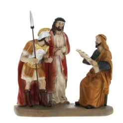 Scena Processo A Gesù In Resina 15 Cm