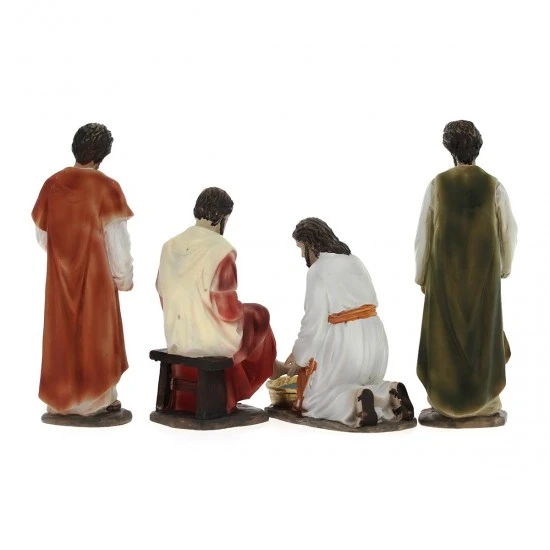 Scena Lavanda Dei Piedi Resina 12,6 Cm 5 Scena Lavanda Dei Piedi Resina 12,6 Cm - immagine 5