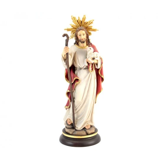 Statua Gesù Buon Pastore In Legno 22 Cm 1 Statua Gesù Buon Pastore In Legno 22 Cm