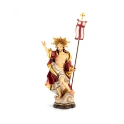 Statua Gesù Risorto In Legno 17 Cm