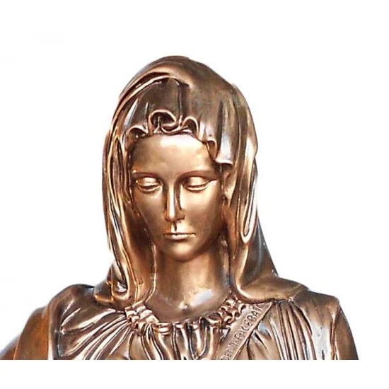 Statua Della Pietà In Vetroresina Bronzata 130 Cm 2 Statua Della Pietà In Vetroresina Bronzata 130 Cm - immagine 2