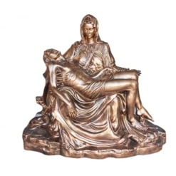 Statua Della Pietà In Vetroresina Bronzata 130 Cm