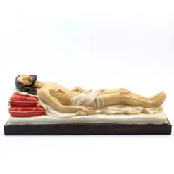 Statua Gesù Morto In Resina Colorata 10x30x13 Cm