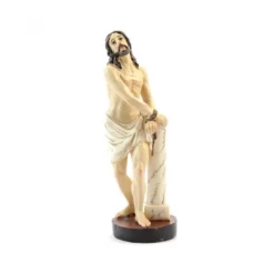 Statua Cristo Alla Colonna In Resina Colorata 20 Cm