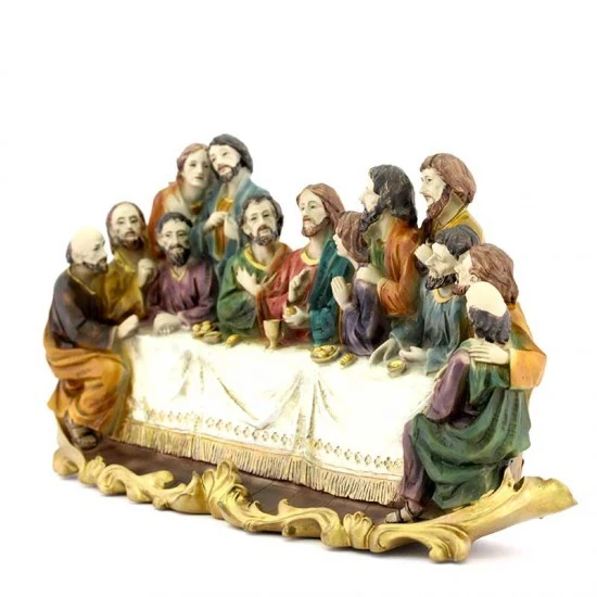 Statua Ultima Cena In Resina 15 Cm 2 Statua Ultima Cena In Resina 15 Cm - immagine 2