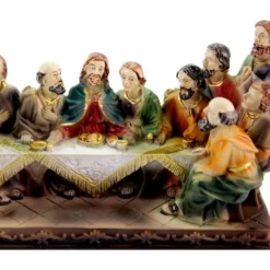 Statua Ultima Cena In Resina 9x15x6 Cm -Vendite Consumabili 154005 statua ultima cena in resina colorata 9 cmf 550x550w