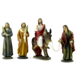 Gesù Entra In Gerusalemme Resina Colorata 12 Cm