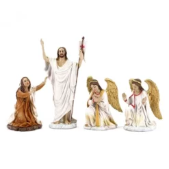 Scena Resurrezione Di Gesù In Resina Colorata 14 Cm