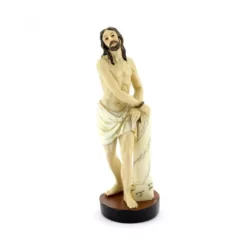 Statua Cristo Alla Colonna In Resina Colorata 14 Cm