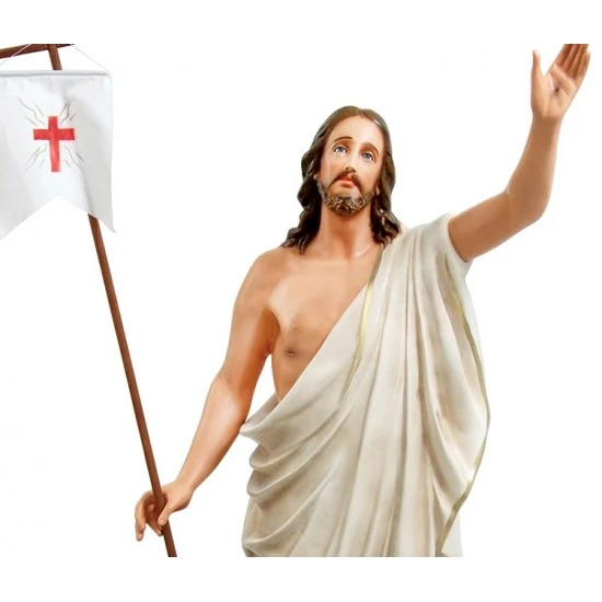 Statua Gesù Risorto In Vetroresina 130 Cm 2 Statua Gesù Risorto In Vetroresina 130 Cm - immagine 2
