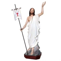 Statua Gesù Risorto In Resina Vuota 60 Cm