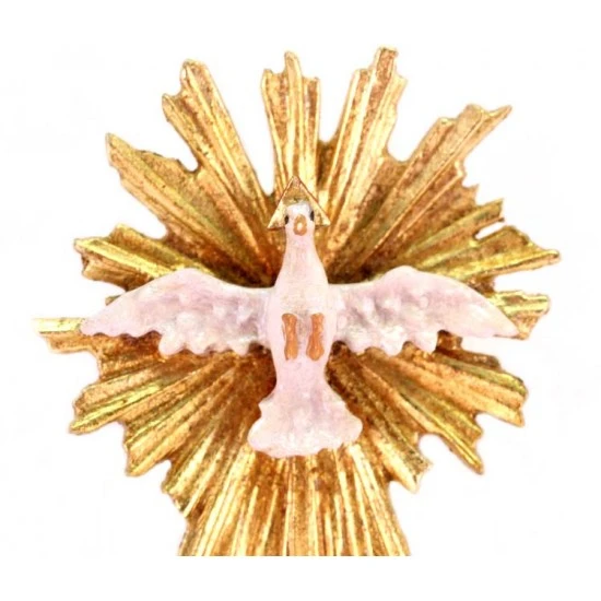 Spirito Santo Raggiera Con Coda 6x11 Cm 2 Spirito Santo Raggiera Con Coda 6x11 Cm - immagine 2