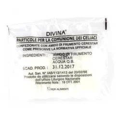 Particola Celiaci Conf 50 Pz Diametro 3,5 Cm