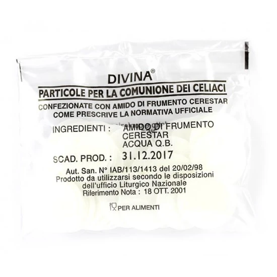 Particola Celiaci Conf 50 Pz Diametro 3,5 Cm 1 Particola Celiaci Conf 50 Pz Diametro 3,5 Cm