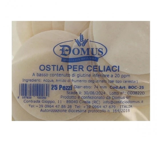 Ostia Per Celiaci 25 Pezzi Diametro 74 Mm 3 Ostia Per Celiaci 25 Pezzi Diametro 74 Mm - immagine 3