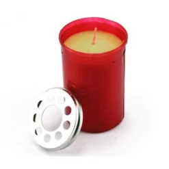 Cerone Liturgico Plastica Rossa 11 Cm Diam 7 Cm -Vendite Consumabili 1720029 Cerone liturgico in plastica rossa Diametro cm.7Altezza cm.11b 550x550w