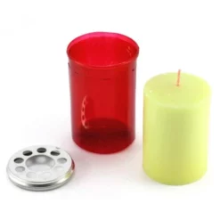 Cerone Liturgico Plastica Rossa 11 Cm Diam 7 Cm -Vendite Consumabili 1720029 Cerone liturgico in plastica rossa Diametro cm.7Altezza cm.11c 550x550w