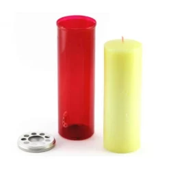 Cerone Liturgico Plastica Rossa 22 Cm Diam 7 Cm -Vendite Consumabili 1720030 cerone liturgico in plastica rossa diametro cm 7 altezza cm 22c 550x550w