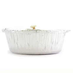 Candela Cera Bianca In Alluminio Diametro 15 Cm