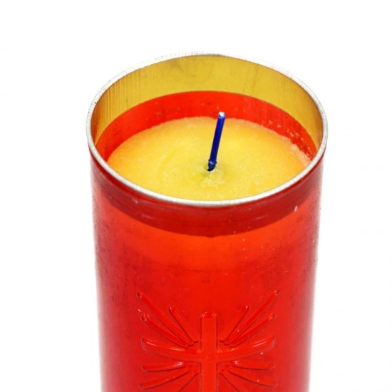 Cerone Liturgico Plastica Rossa 7x20 Cm 2 Cerone Liturgico Plastica Rossa 7x20 Cm - immagine 2