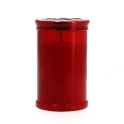 Cerone Liturgico Bianco Plastica Rossa 10,5 Cm Diametro 6,5 Cm