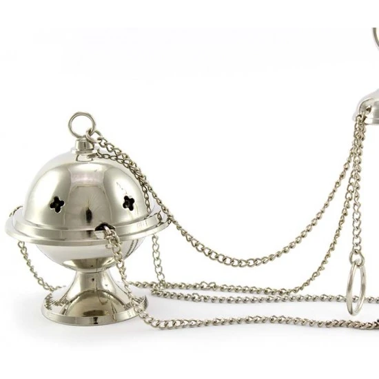 Turibolo Piccolo Argentato 9,5 Cm Diametro 7,5 Cm 1 Turibolo Piccolo Argentato 9,5 Cm Diametro 7,5 Cm