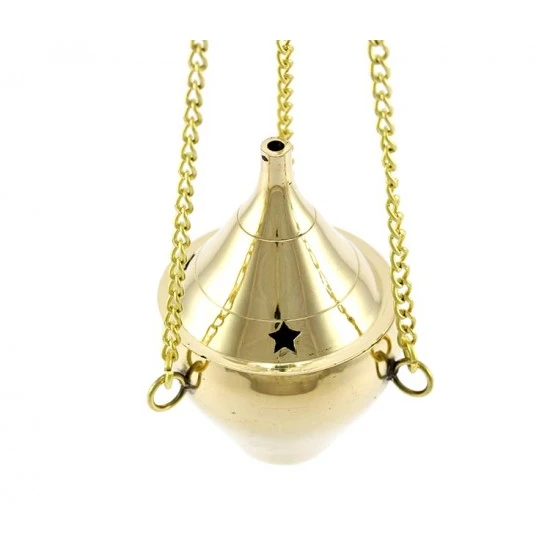 Turibolo Conico Dorato 8 Cm Diametro 5 Cm 3 Turibolo Conico Dorato 8 Cm Diametro 5 Cm - immagine 3