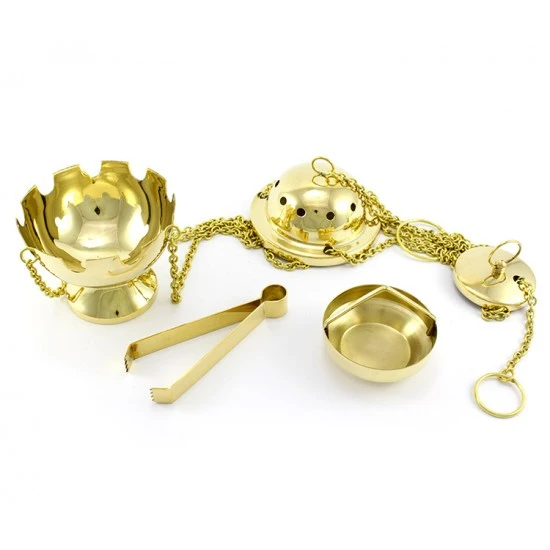 Turibolo Mondo Dorato 13 Cm Diametro 10 Cm 3 Turibolo Mondo Dorato 13 Cm Diametro 10 Cm - immagine 3