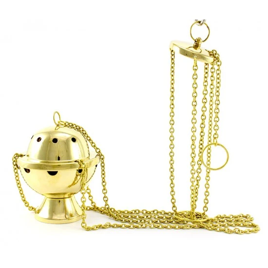 Turibolo Mondo Dorato 13 Cm Diametro 10 Cm 1 Turibolo Mondo Dorato 13 Cm Diametro 10 Cm