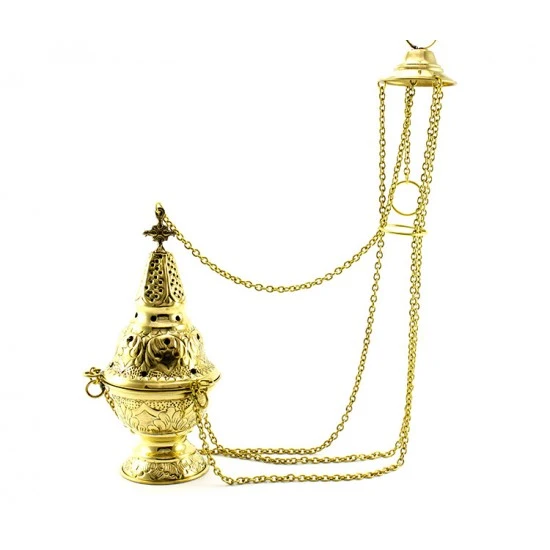 Turibolo Medio Dorato 23 Cm Diametro 11 Cm 1 Turibolo Medio Dorato 23 Cm Diametro 11 Cm