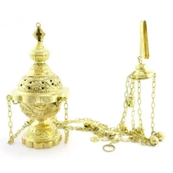 Turibolo Edera Dorato 25 Cm Diametro 12 Cm