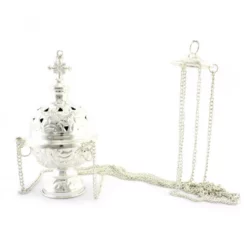 Turibolo Traforato Argentato 18 Cm Diametro 11 Cm