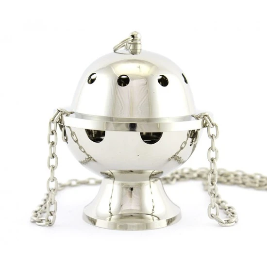 Turibolo Sfera Argentata 11 Cm Diametro 9,5 Cm 3 Turibolo Sfera Argentata 11 Cm Diametro 9,5 Cm - immagine 3