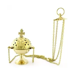 Turibolo Croce Dorato 16 Cm Diametro 11 Cm