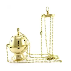 Turibolo Sfera Grande Dorato 21 Cm Diametro 14,5 Cm