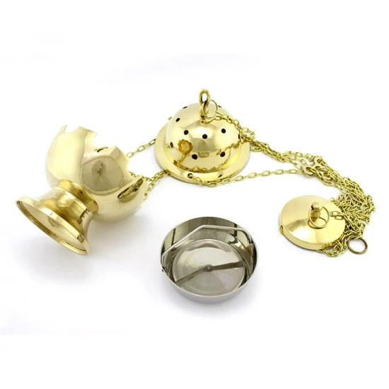 Turibolo Sfera Grande Dorato 21 Cm Diametro 14,5 Cm 3 Turibolo Sfera Grande Dorato 21 Cm Diametro 14,5 Cm - immagine 3